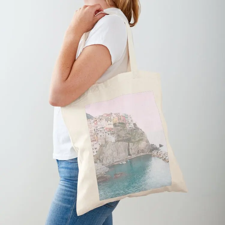 

Manarola, Cinque Terre, Italy Tote Bag Women's shopper bag reusable grocery bags canvas tote bags tote bag men