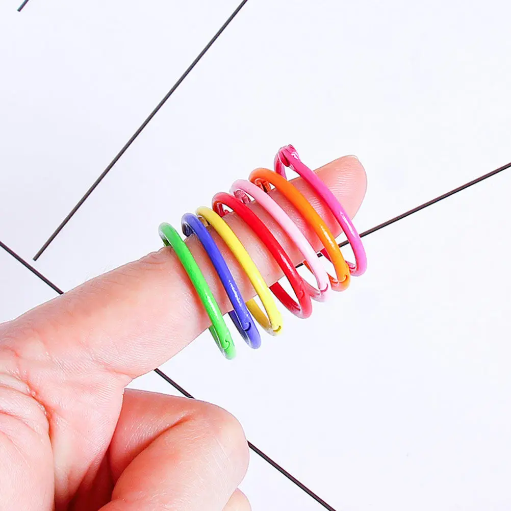 

120 прочных металлических кольцевых скрепок для блокнотов, карточек, флеш-карт, книг, планеров, скрапбукинга, брелоков, поделок своими руками