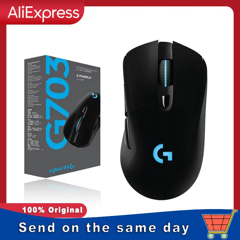 Logitech G703 LIGHTSPEED Wireless Gaming Mouse HERO 25K 25600 DPI LIGHTSYNC RGB eSports edition