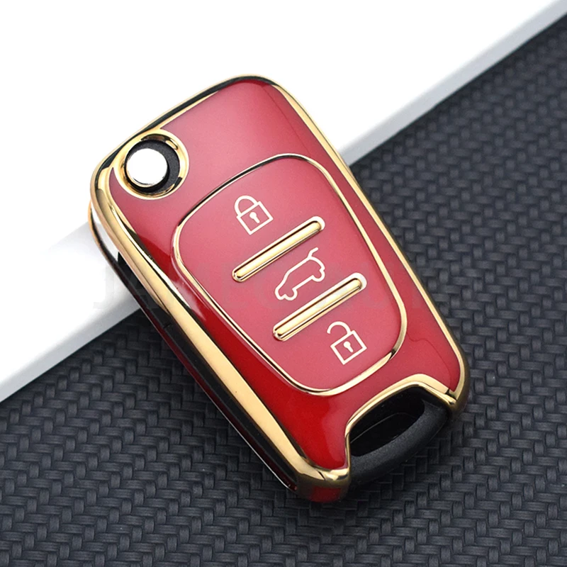 Per Kia Rio K7 K5 Sportage Sorento per Hyundai I20 I30 Elantra Azera Veracruz Veloster TPU Car Folding Key Case Cover Shell Fob