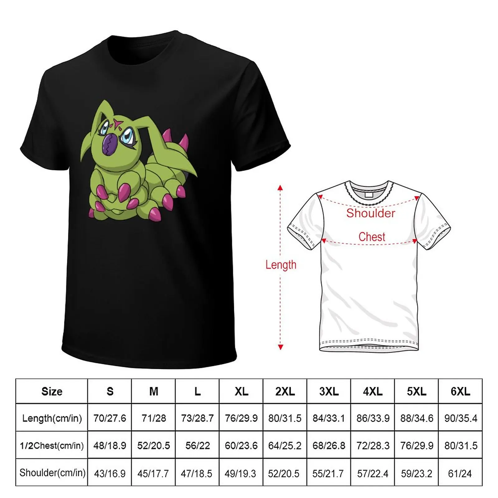 Wormmon T-Shirt Short t-shirt mens t shirts