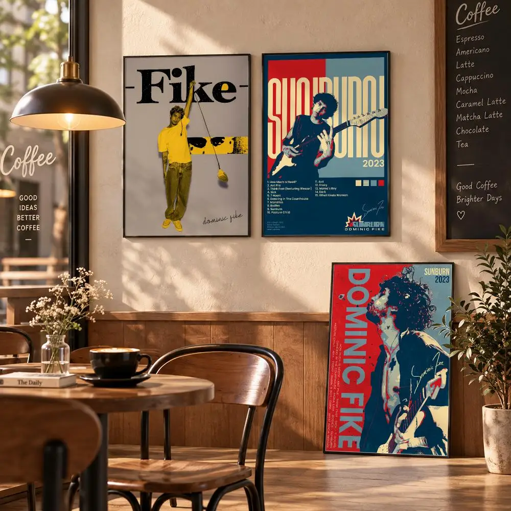 D-Dominic Fike Poster Stickers Painting Mural HD Wall Decals for Bedroom Living Room Home Self-Adhesive Decor Gift