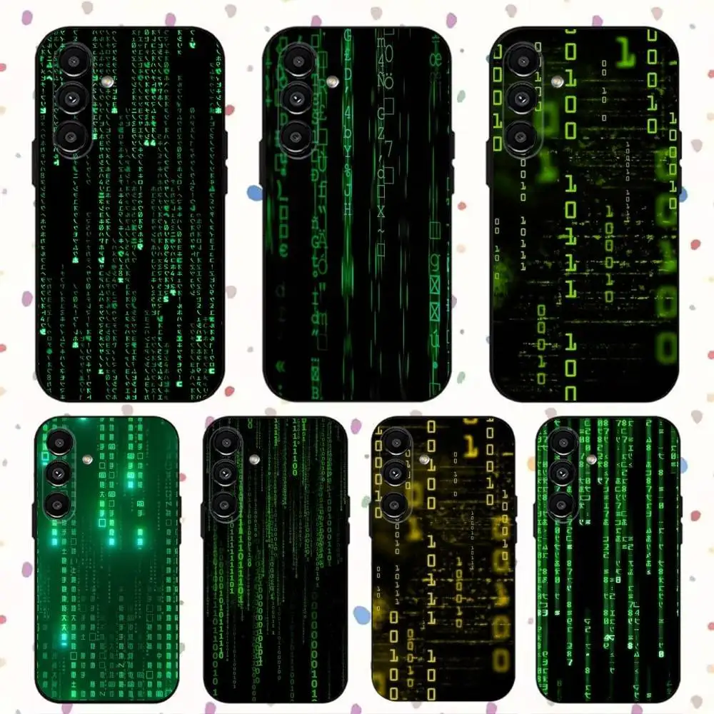 

Matrix Phone Case For Samsung S24,S21,S22,S23,S30,Ultra,S20,Plus,Fe,Lite,Note,10,9,5G Black Soft Cover