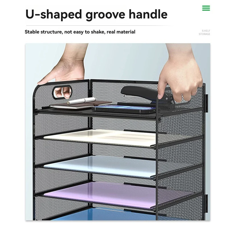 ถาดชั้นวางเอกสารจับตาข่ายโต๊ะชั้นวางแฟ้มเดสก์ท็อปชั้นวางเอกสารโลหะชั้นวางเอกสารสํานักงานชั้นวางเอกสารบ้าน