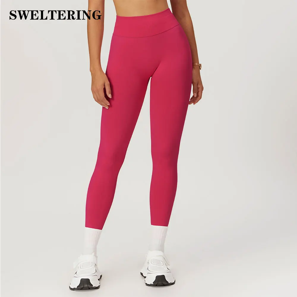 Seamless Fitness Women Sport Seamless Leggings High Waist Elastic Solid Yoga Leggings Gym Jogging Quick Dry Push Up Pants Female