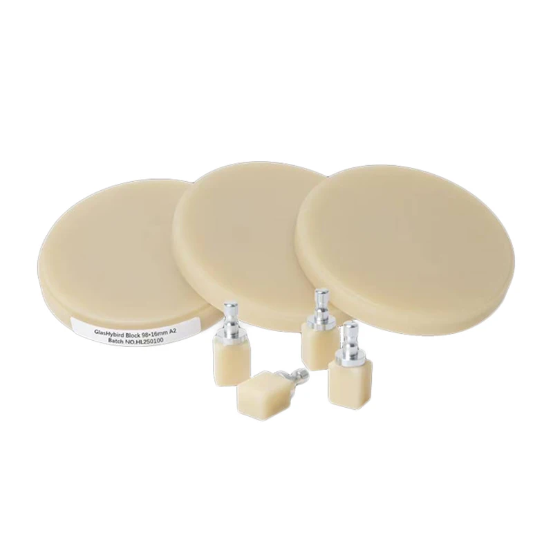 

98mm CAD CAM Dental GlasHybrid Disk Flexible Porcelain Disc for Crown & Bridge