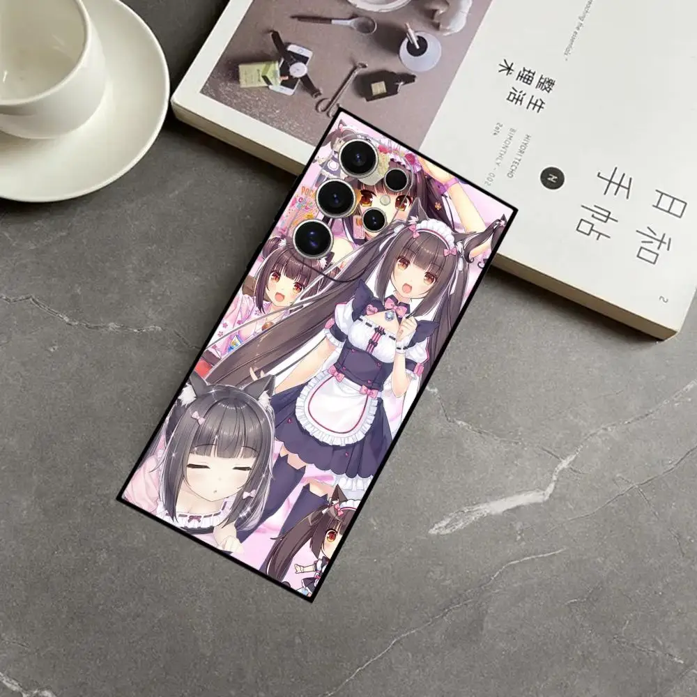 Nekopara Phone Case For Samsung Galaxy S24 S23 S22 S21 S20 Ultra FE Plus Black Case Cover