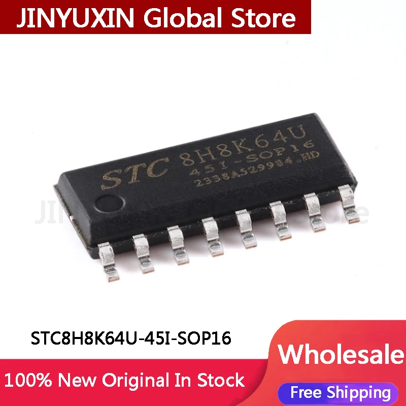 

5-20Pcs STC8H8K64U 45I SOP-16 STC8H8K64U-45I-SOP16 IC Chip In stock Wholesale