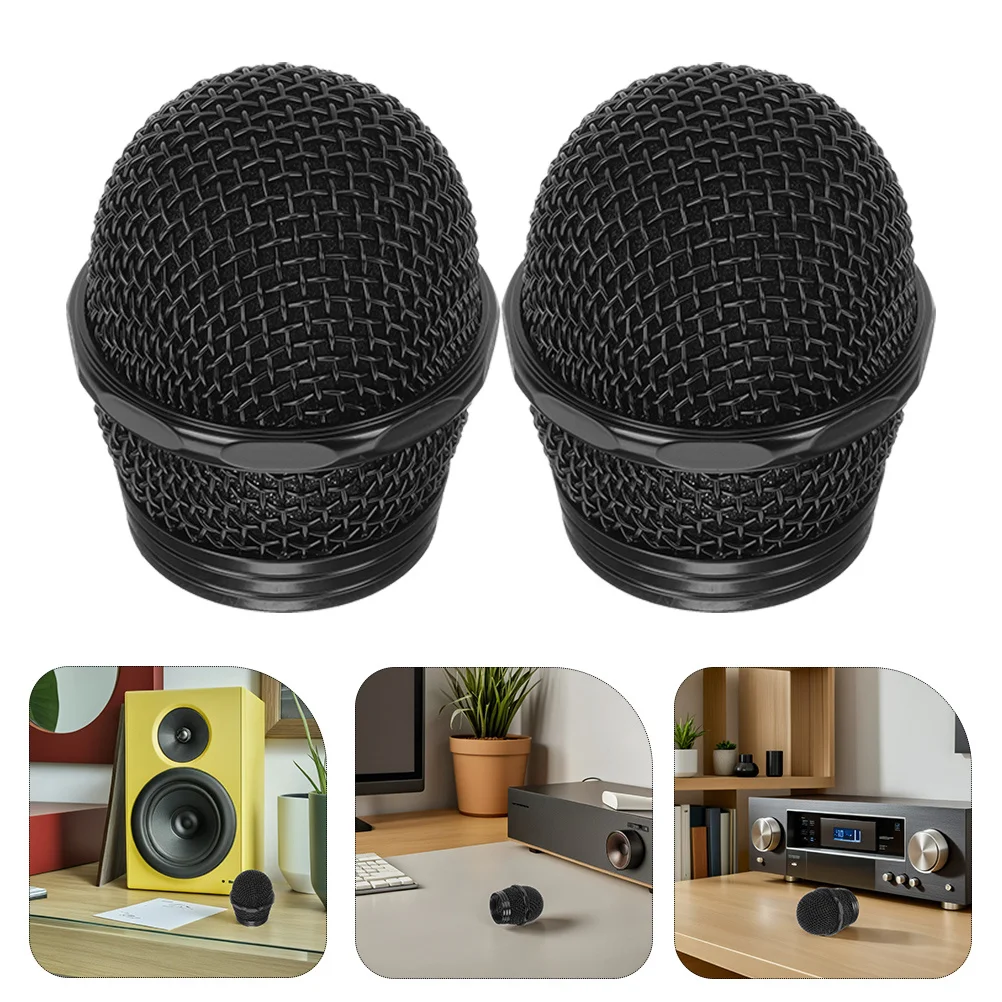 

2pcs Metal Microphone Mesh Grille Replacement Ball Head Cover For Enhanced Audio Clarity Anti Splash Design Compatible With