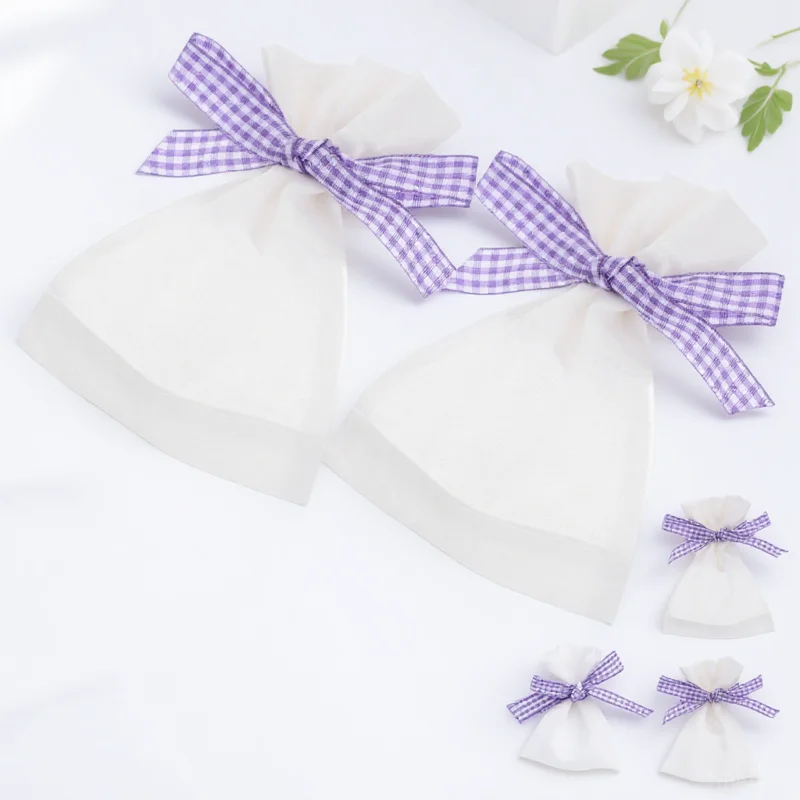 

10pcs Lavender Sachets Bags Empty Breathable Material Storage Pouches Empty Sachets Aromatherapy Home Decor Gifts