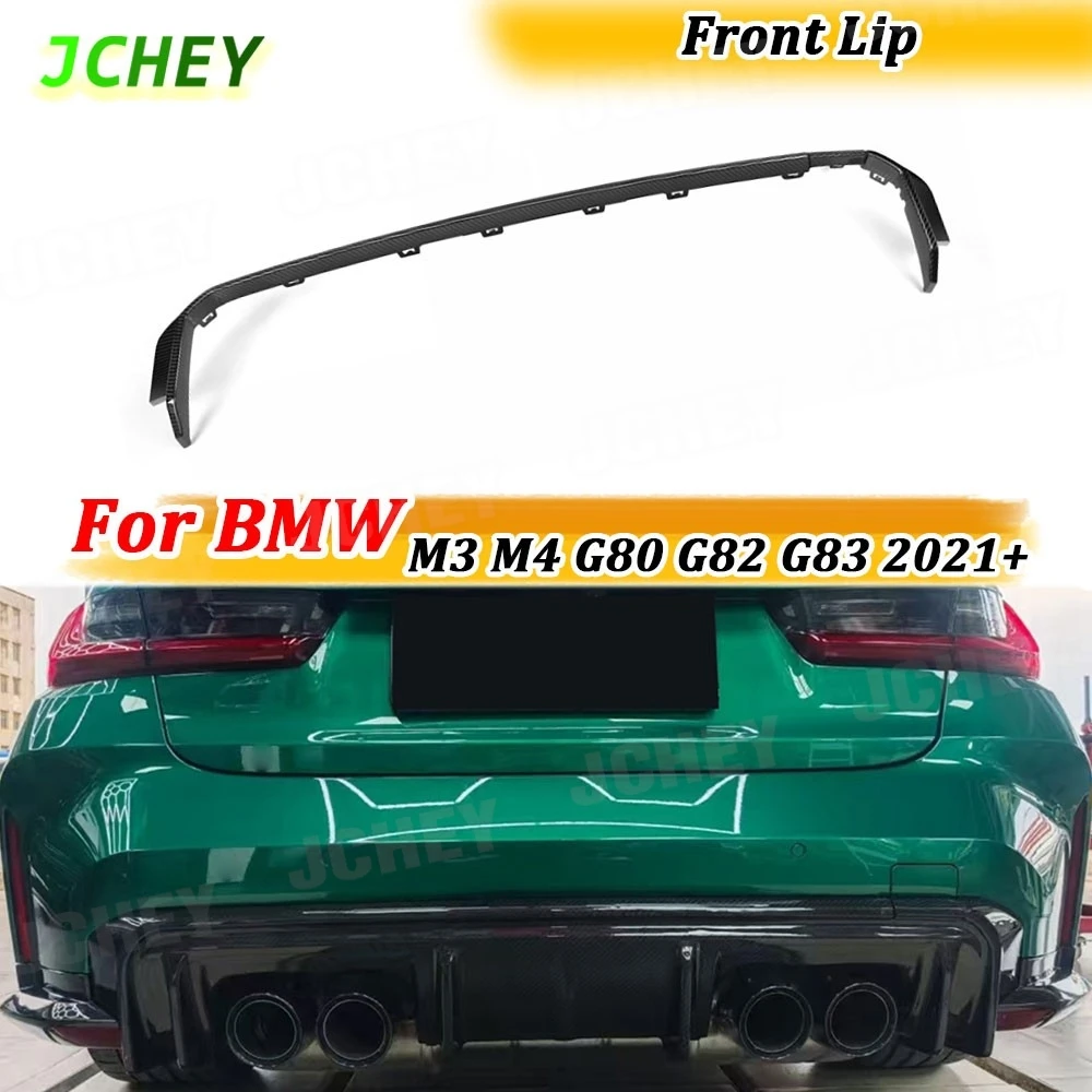 

JCHEY Dry Carbon Fiber Rear Bumper Lip Spoiler Diffuser Strip Trims For BMW M3 M4 G80 G82 G83 2021+ FRP Body Kits Strip