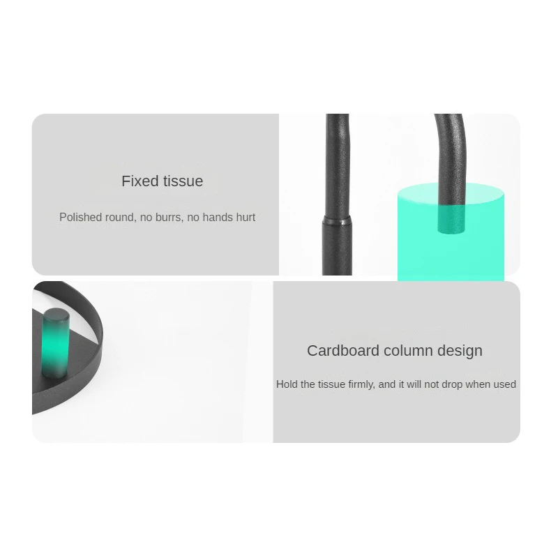 Kitchen Paper Holder Countertop Roll Tissue Rack Table Storage Organizer Black Free Scaling Napkin Shelves Kitchen Accessories