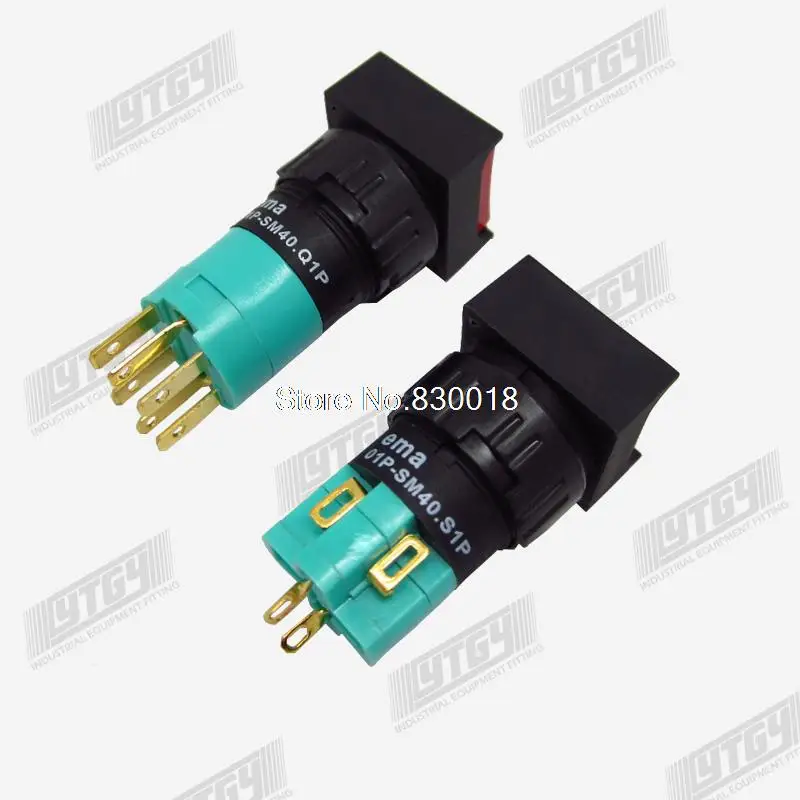 [ SA ]Imports EMA 16mm illuminated pushbutton switch is self-resetting 01P-R/C/S-M40.Q1P/S1P round square rectangular-10P