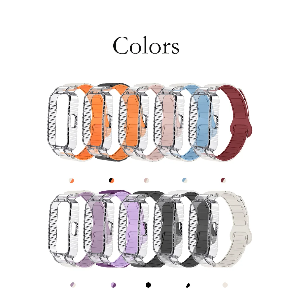 Pulseira de laço magnético de substituição + capa para huawei 8 8nfc 9 9nfc 10 10nfc estilo armadura pulseira de relógio de liberação rápida homem mulher