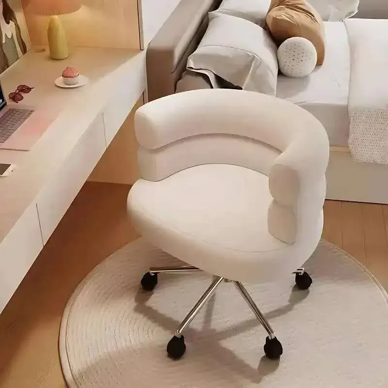 

home dressing table stool girls cute back lift makeup chair leisure chair Light luxury high-end bedroom computer chair