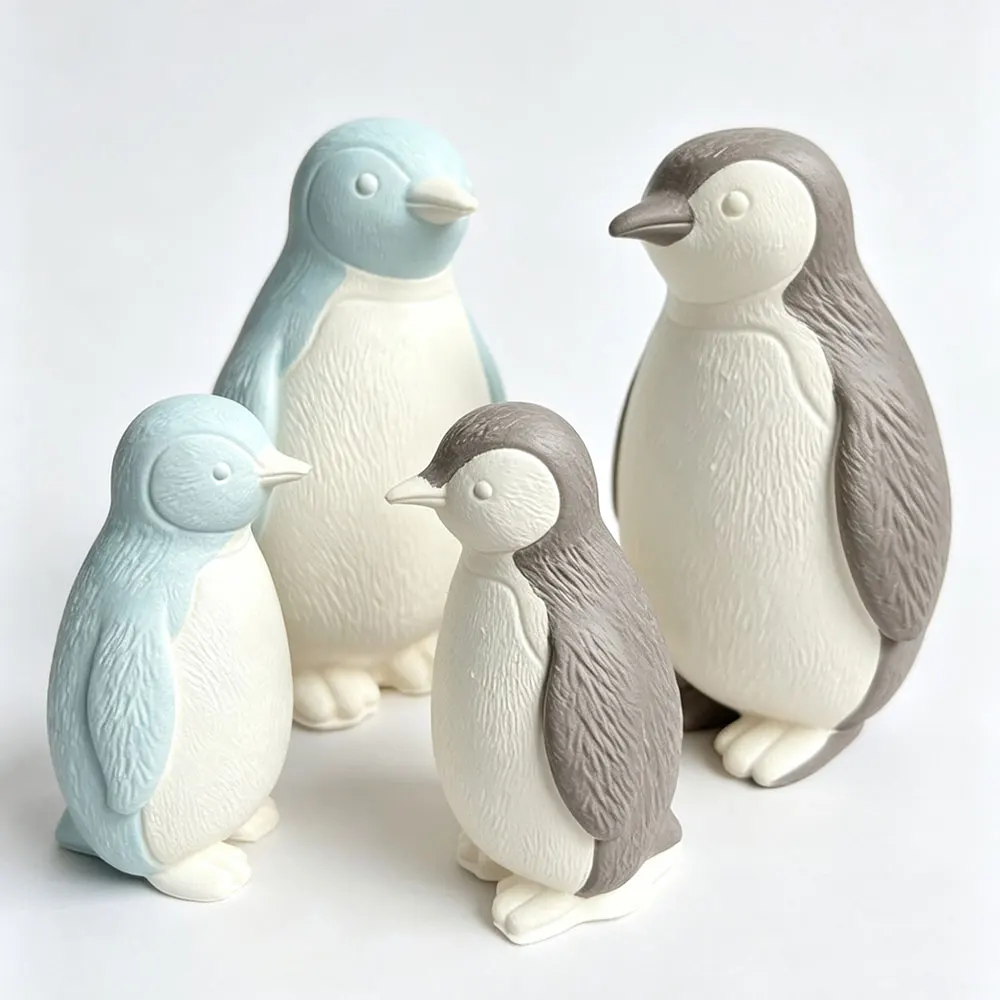 3D Cute Penguin Silicone Candle Mold DIY Animal Ornaments Craft Mother's day Gift Making Aroma Gypsum Soap Resin Casting Molds