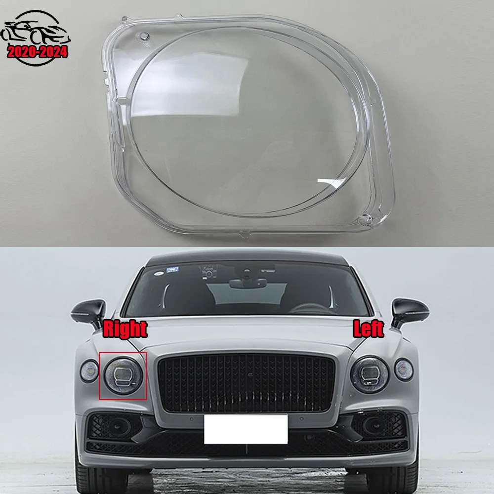 

For Bentley Flying Spur 2020 2021 2022 2023 2024 Big Car Headlight Shell Transparent Lampshade Headlamp Cover Lens Plexiglass