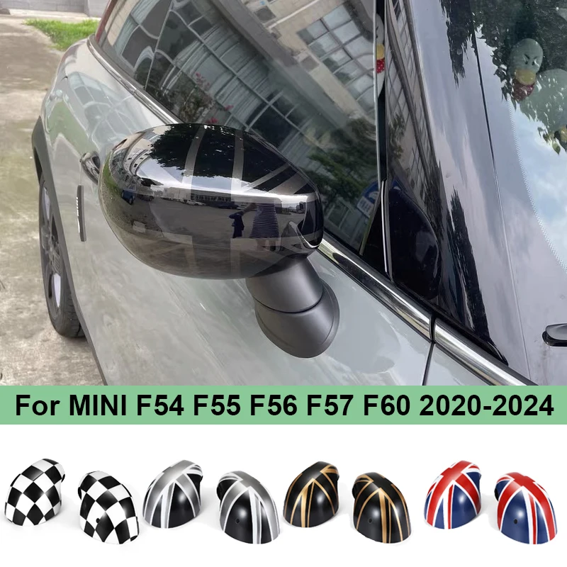 

For MINI Cooper S F54 F55 F56 F57 F60 Countryman Clubman 2020-2024 The Black Flag Car Outside Rear View Mirror Covers Stickers