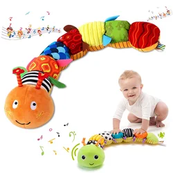 Baby sonaglio musicale bruco verme morbido peluche infantile giocattolo sensoriale interattivo educativo per neonati regalo neonato