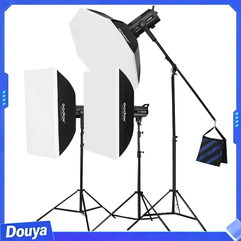 SL60W 3 in 1 Live Lighting LED Photography Light for Camera Photography Lighting Softbox Kit