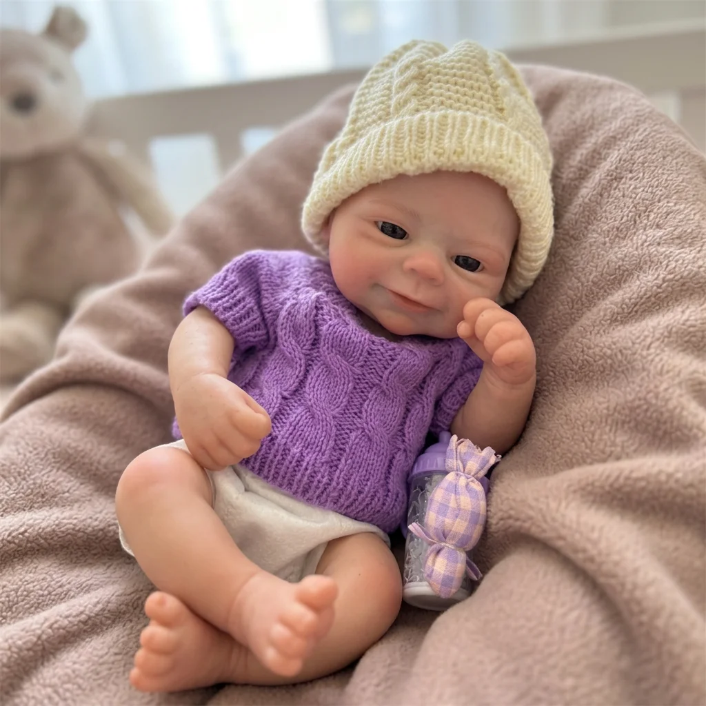 13 Inch Sebastian Full Body Solid Silicone Reborn Doll Hand Painted Waterproof Lifelike Real Touch Birthday Gift