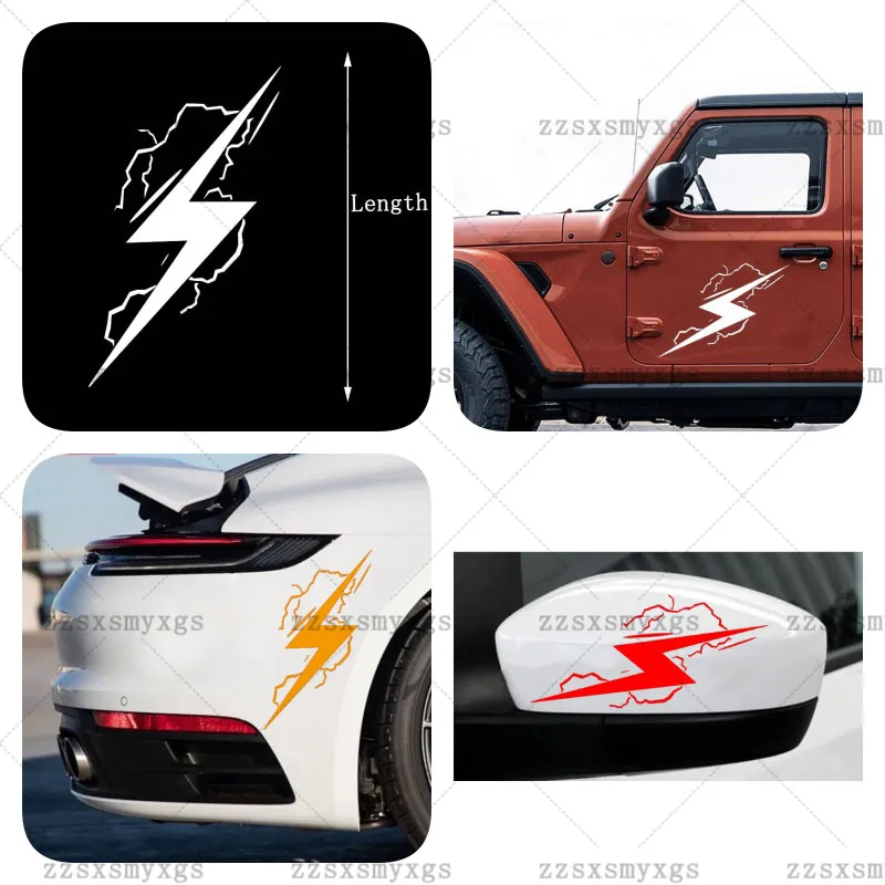 Car Stickers Lightning shattered cracks Fit for car body Bumper Windshield Motorcycle Helmet Trunk Vinyl Decal Car Accessories