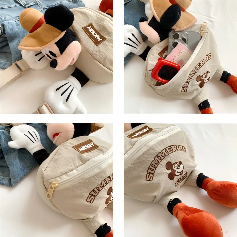 

Disney Kawaii Mickey Doll Luxury Handbag Cartoon Fashion Personality Creative Outing Travel Crossbody Bags for Girl Holiday Gift