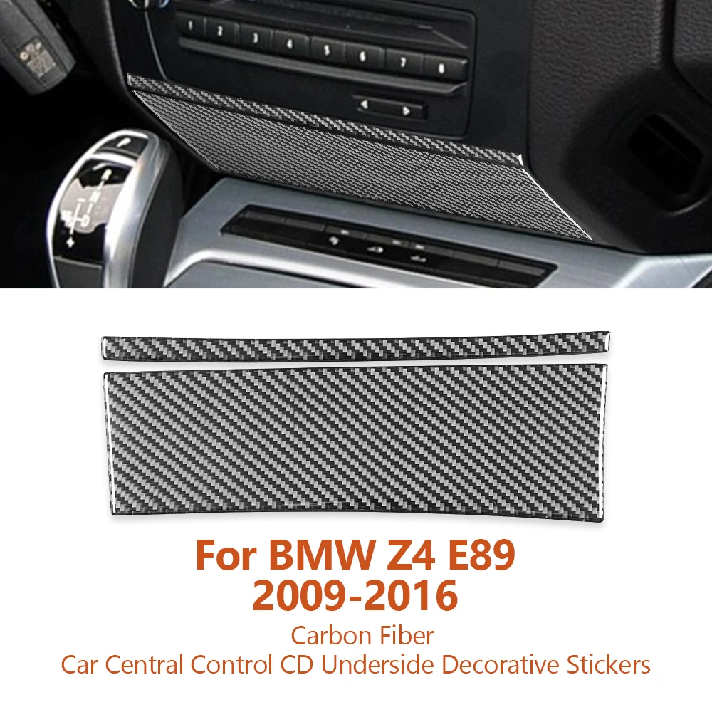 

For BMW Z4 E89 2009-2016 Car-styling Carbon Fiber Car Central Control CD Underside Decorative Stickers Interior Auto Accessories