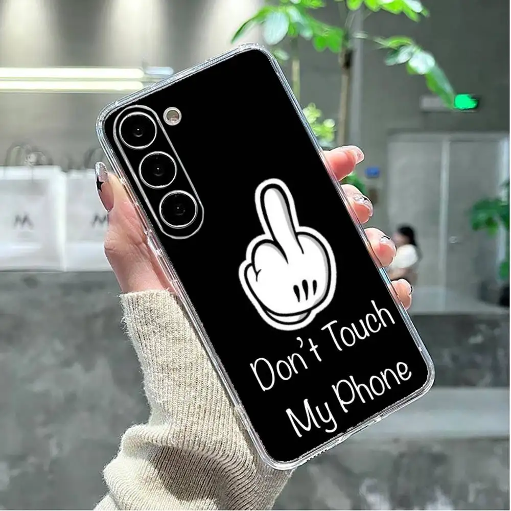 Raak geen ins Telefoon Case Voor Samsung GalaxyA13,21s,22,31,32,52,53,71,72,73, zachte Transparante Cover