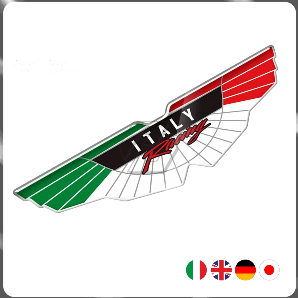 

Universal for Motorcycle Moto Scooter Decals 3D Resin Motorcycle Sticker Italy UK Flag Sticker