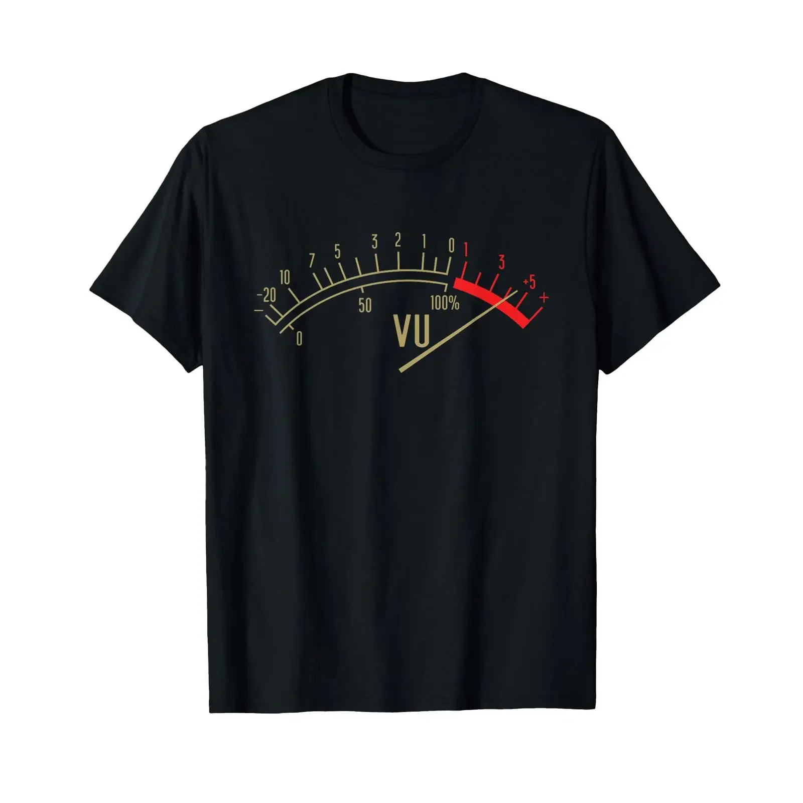 Retro VU Meter Hi Fi Funny Stereo Sound Audio Engineer T Shirt vintage Washed Unisex Comfortable Stylish Breathable fashion