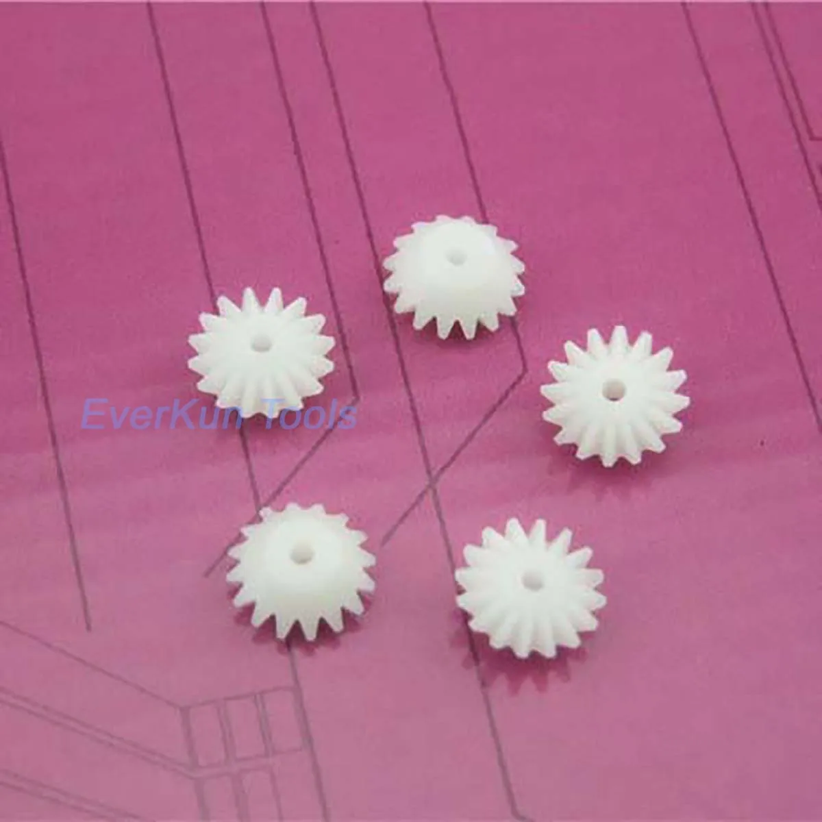 

1/10/100Pcs 0.5 Modulus 16 Teeth Bevel Gears Plastic Gear Set S162A Bevel Gears Plastic Gears Toy Gears for 2mm Diameter Shaft