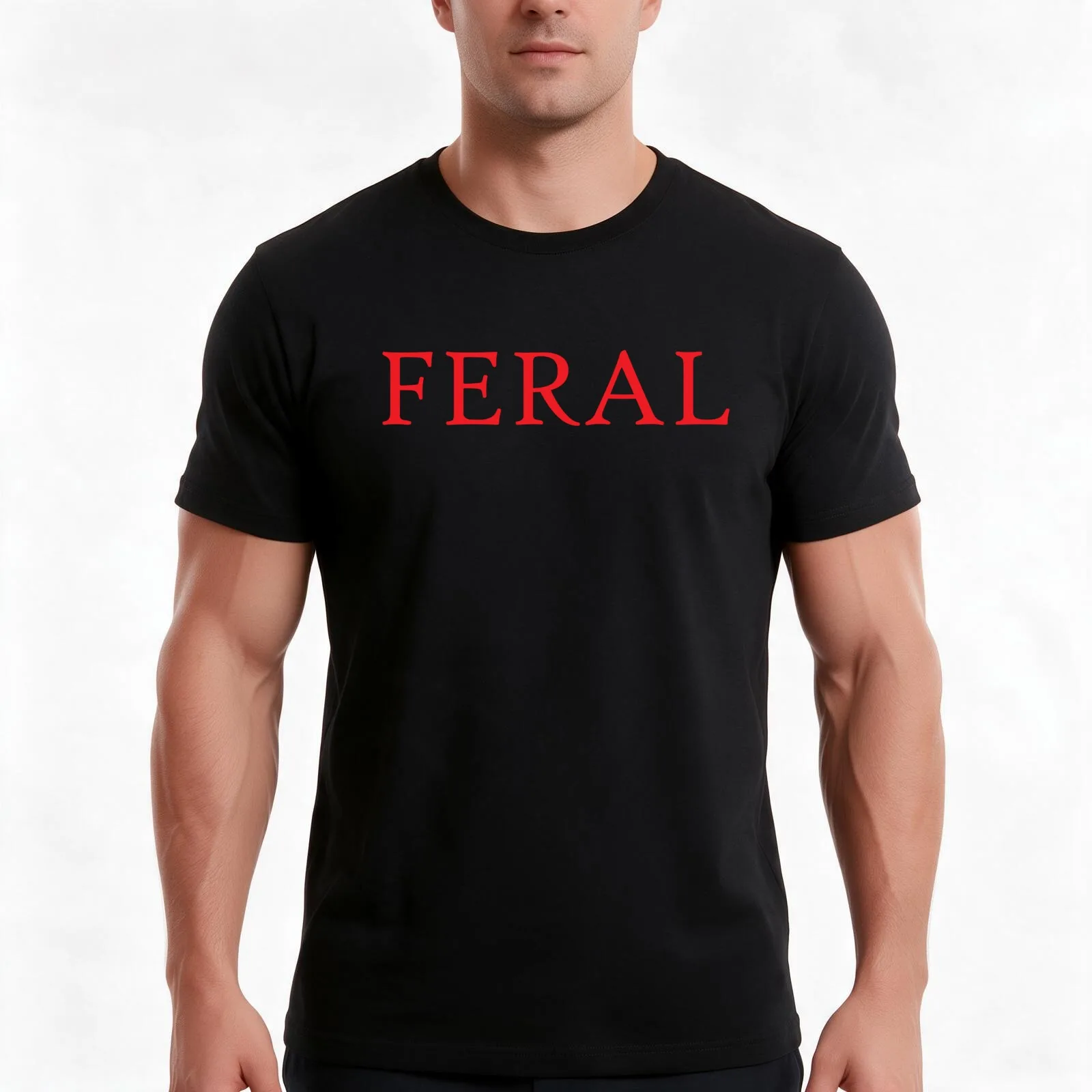 Doja Feral T-Shirt, Summer Casual Cotton Tee, Oversized Streetwear Tops, Vintage Graphic Print, Loose Fit Short Sleeve