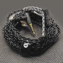 JCALLY JC08S 8 Shares QDC 2Pin 0.78mm MMCX Earphone Upgrade Cable with Mic for KZ EDX Pro ZSN PRO X ZST PRO X ZSX PRX Castor ZSN