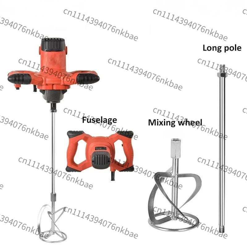 Industrial Grade 3200W Paint Cement Mixer, 220V/110V Handheld Stirrer with 6 Speed Adjustable Steering Wheel