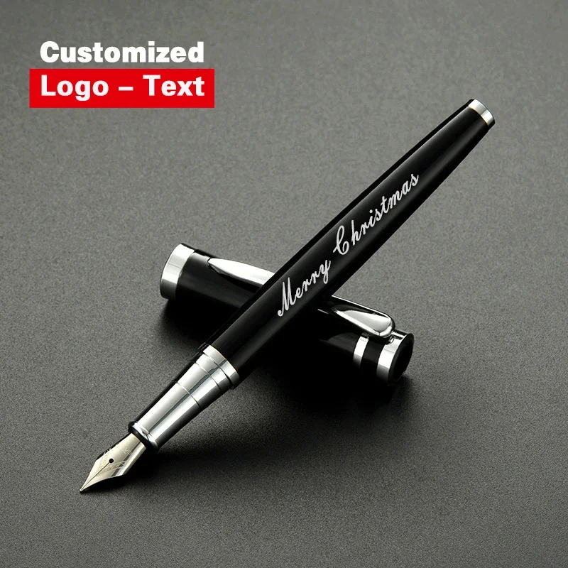 Luxury Metal Caligraphy Pen Office School Stationary ink Nibs for Fountain Pen 0.38mm 0.5mm 1.0mm Customized Logo Name Gift