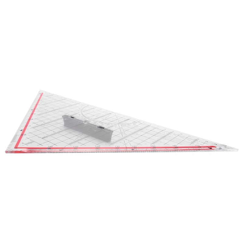 Drawing Triangle Ruler Multi-Function Drawing Design Ruler With Handle Protractor Measurement Ruler Stationery