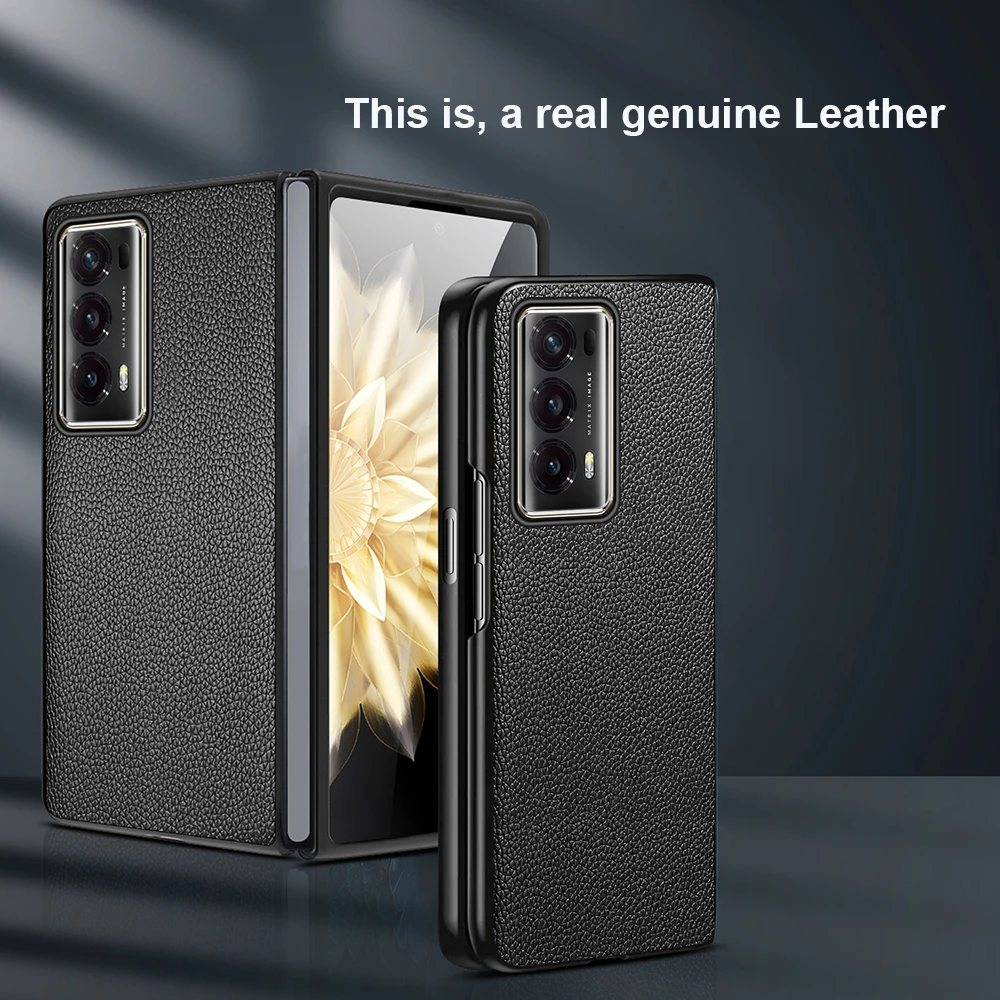 For Honor Magic V2 Phone Case Official Genuine Leather Cover Shockproof Coque Hard pc Camera Protector Ultrathin Skin funda