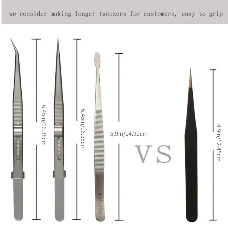 Bộ 5 Nhíp chính xác đa chức năng được chế tạo cho thủ công, xây dựng mô hình Thả vận chuyển