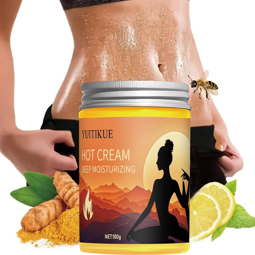 

Turmeric Mint Warming Face Cream 100g - Deeply moisturizing, lightweight and non-sticky, tightens arms/waist/hips/