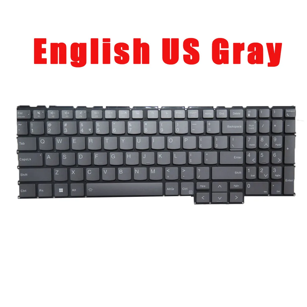 ノートパソコンのキーボード-lenovo-lcm22h63usj686-sn21k44718-pk132z11a00-英語米国バックライト付きグレー新