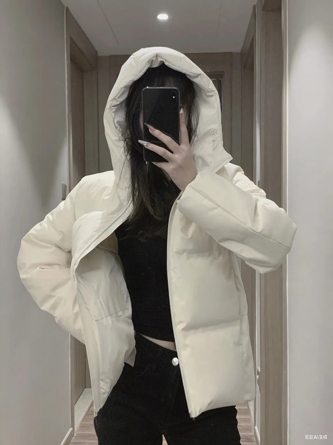 

Женские парки с длинными рукавами и капюшоном, толстые однотонные теплые пальто, свободные карманы на молнии, уличная одежда, повседневные женские куртки, осень-зима 2025