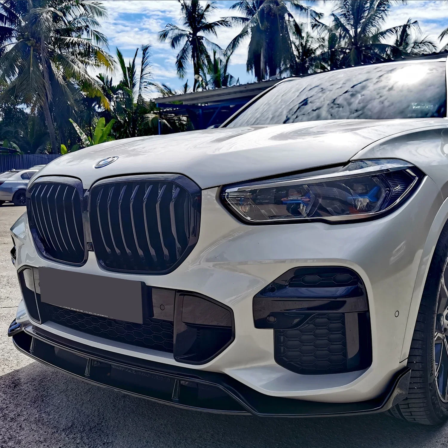 4pcs Car Front Bumper Splitter Lip Spoiler Diffuser For Bmw X5 G05 40i 40d 45e M50i M50d M Sport 2018-2023 Pre-Lci Bodykits - Image 3