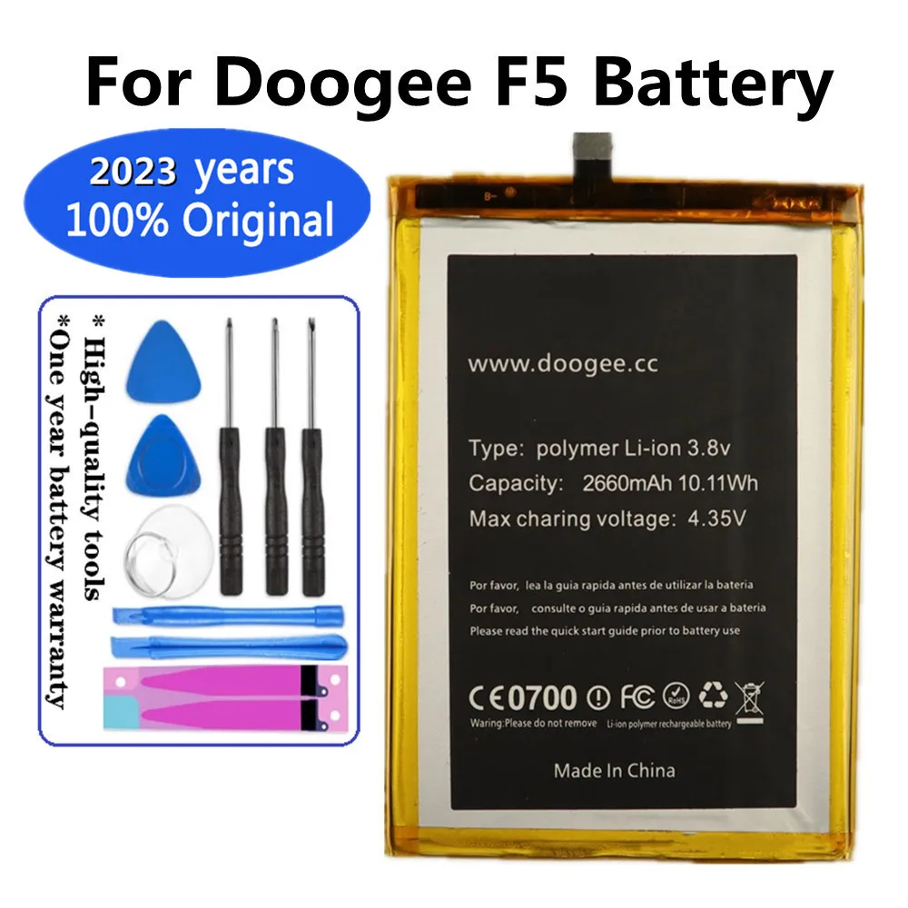 

2023 years 100% Original Battery For Doogee F5 2660mAh Mobile Phone Replacement Battery In Stock + Tracking Number