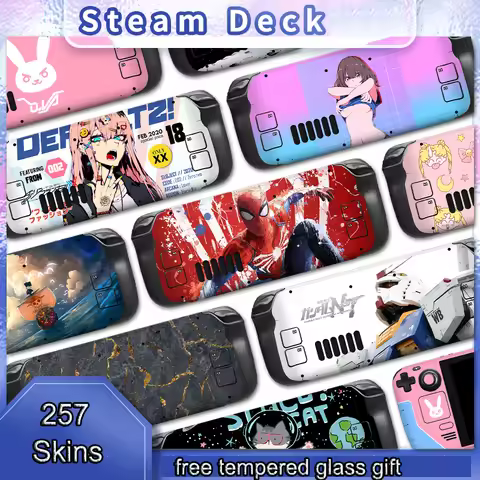 Aesthetic Skin For Valve Steam Deck Full Body Sticker Protect Soft Silcone Case for Steamdeck Tempered Glass Accessories