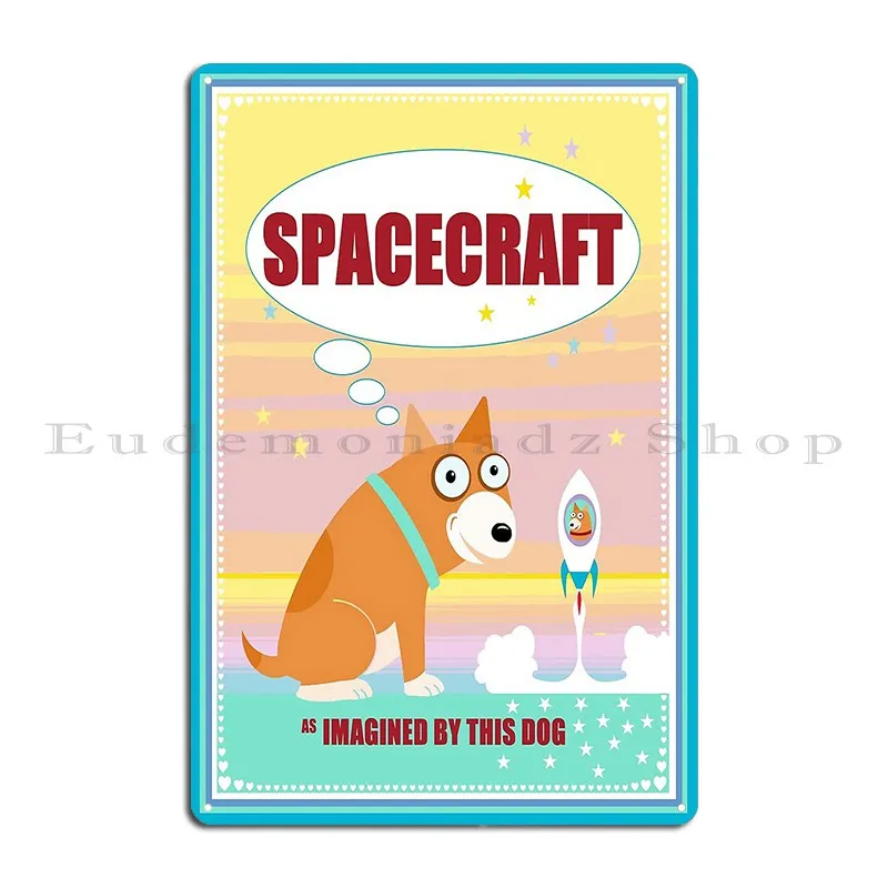 Spacecraft As Imagined Metal Plaque Poster Wall Decor Personalized Customized Pub Personalized Tin Sign Poster