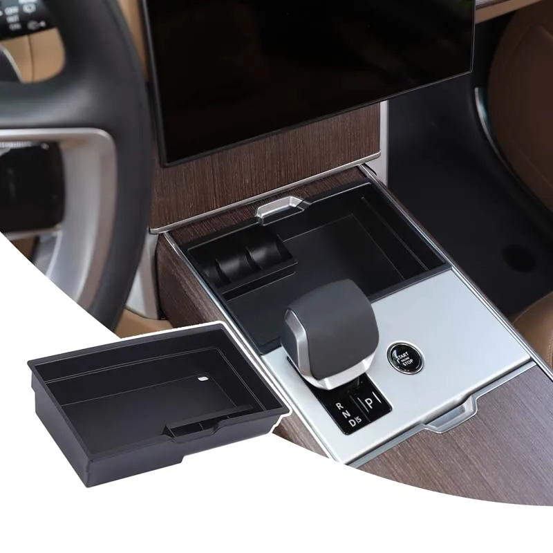 

ABS Black For Land Rover Range Rover Vogue 2023-2025+ Car Central Control Storage Box Mobile phone tray Car interior accessories