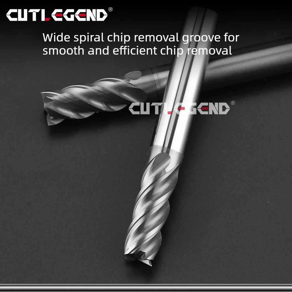 Wolframkarbid-Dynamikfräser U-Nuten-Schaftfräser Beschichteter Fräser Durchmesser 1-20mm Eckenradius R0.2/R0.5 für Edelstahl – Detail 5
