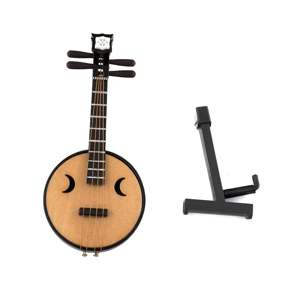 

Миниатюрная деревянная китайская модель Zhongamba с поддержкой, мини-музыкальный инструмент, кукольный домик, фигурка, аксессуары bjd