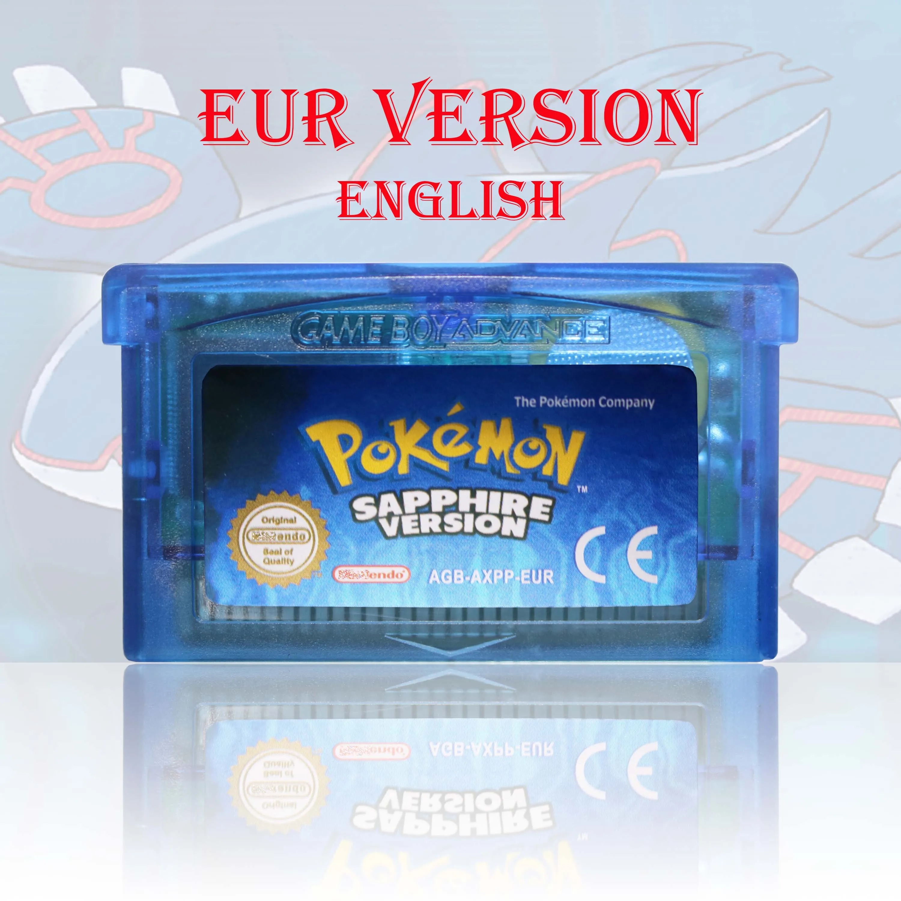 EUR Version Pokemon Ruby/Sapphire/Emerald/Fire Red/Leaf Green Game Cartridge GBA Video Game Card High Quality with Battery